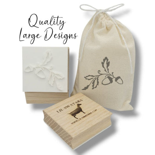 Acorns Fall Oak soap stamp handmade soap bar Lil Swatara