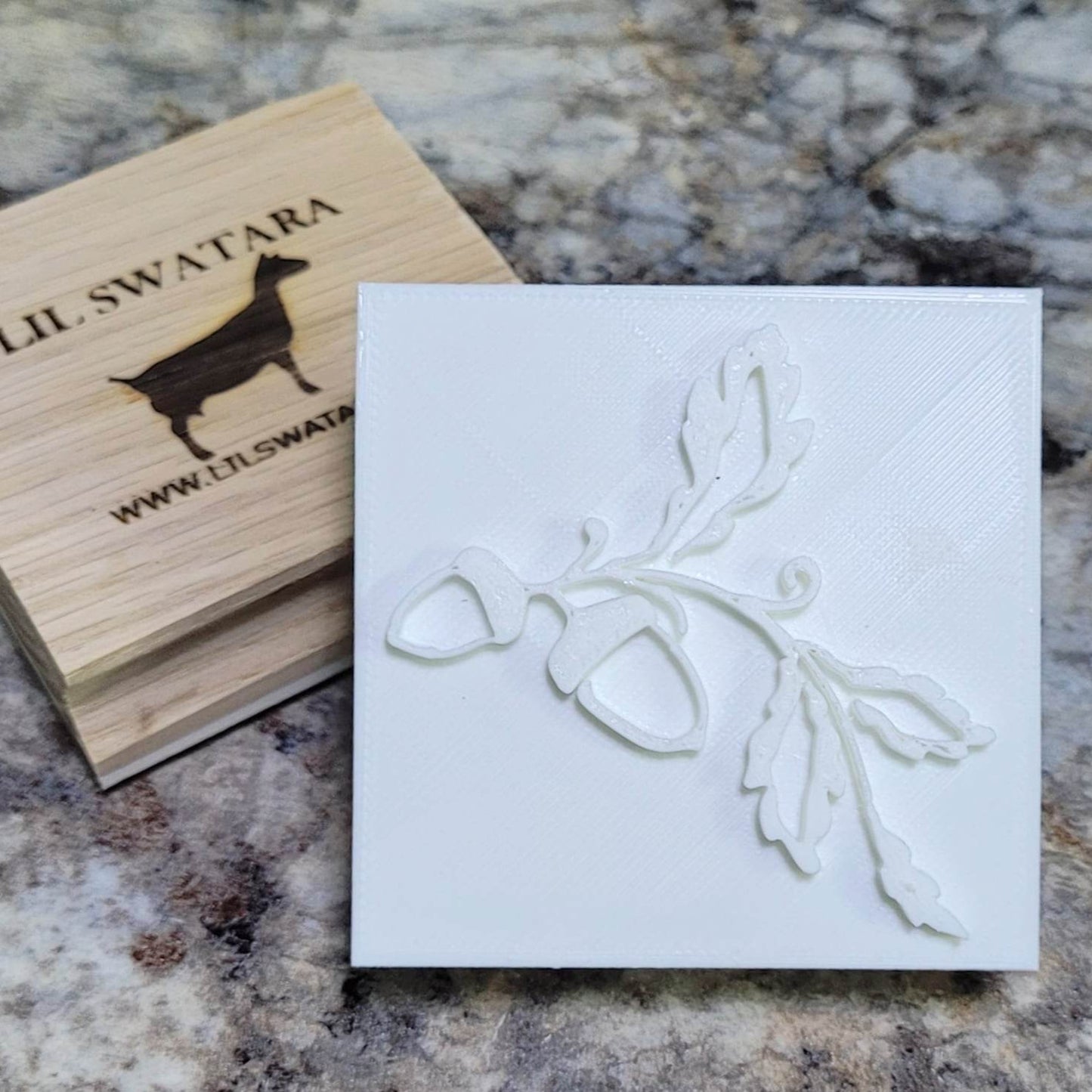 Acorns Oak soap stamp handmade soap bar Lil Swatara
