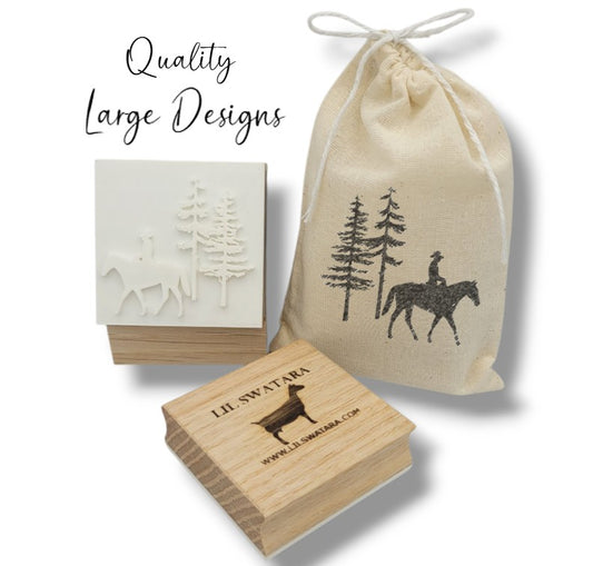 Animal Cowboy Horse soap stamp handmade soap bar Lil Swatara