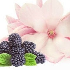 Blackberry magnolia goat milk soap bar with creamy lather, fruity floral scent, and soft orchard bloom for spring gifting