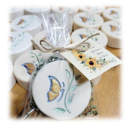 Butterfly Vine flower Weddings Showers soap stamp handmade soap bar Lil Swatara