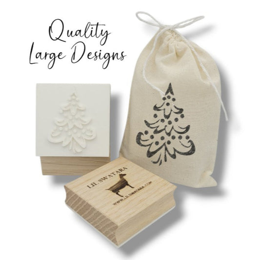 Christmas Tree with Ornaments Soap Stamp - Holiday Magic for Your Handmade Soaps