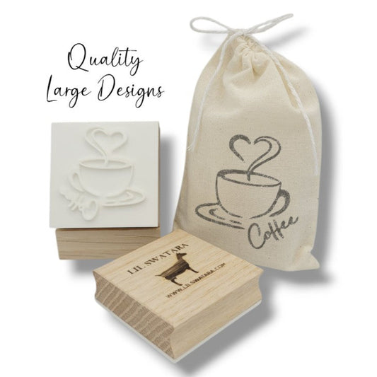 Coffee Hot Mug Lover soap stamp handmade soap bar Lil Swatara