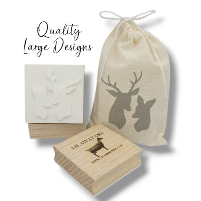 Deer Buck Doe animal Heads soap stamp handmade soap bar Lil Swatara