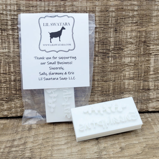 Eucalyptus Words & Plant Soap Stamp - Lil Swatara's Rustic Designs (Lemongrass Separate) - Lil Swatara