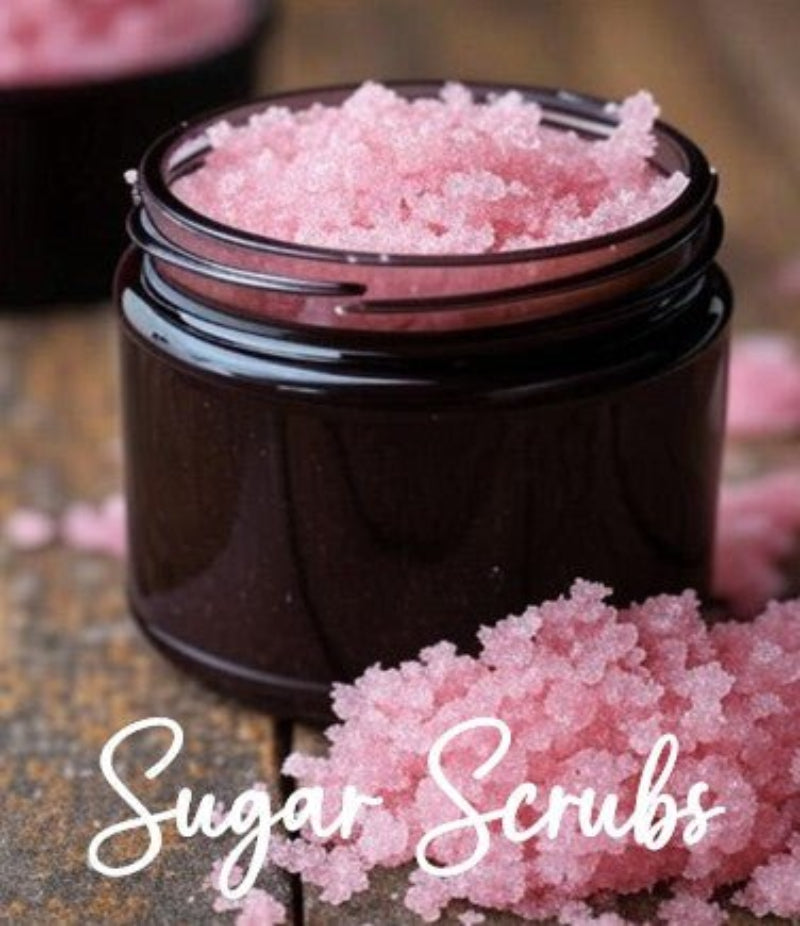 Body Scrub – Exfoliating Sugar Scrub with Vitamin E – Vanilla Bean / Pink Sugar – 10oz
