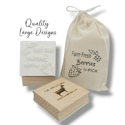 Farm Fresh Berries soap stamp handmade soap bar Lil Swatara