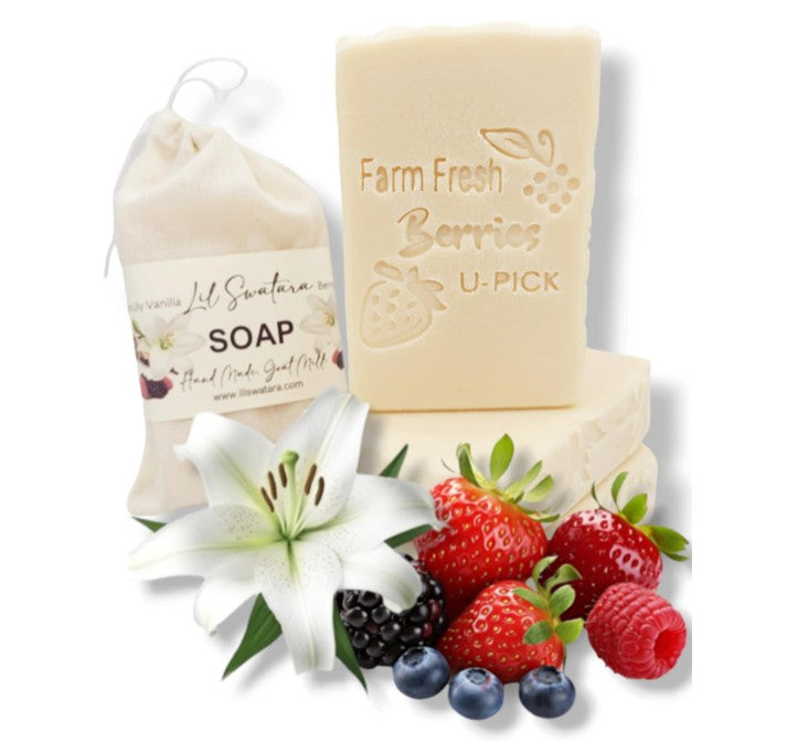 Farm Fresh Berries soap stamp handmade soap bar Lil Swatara