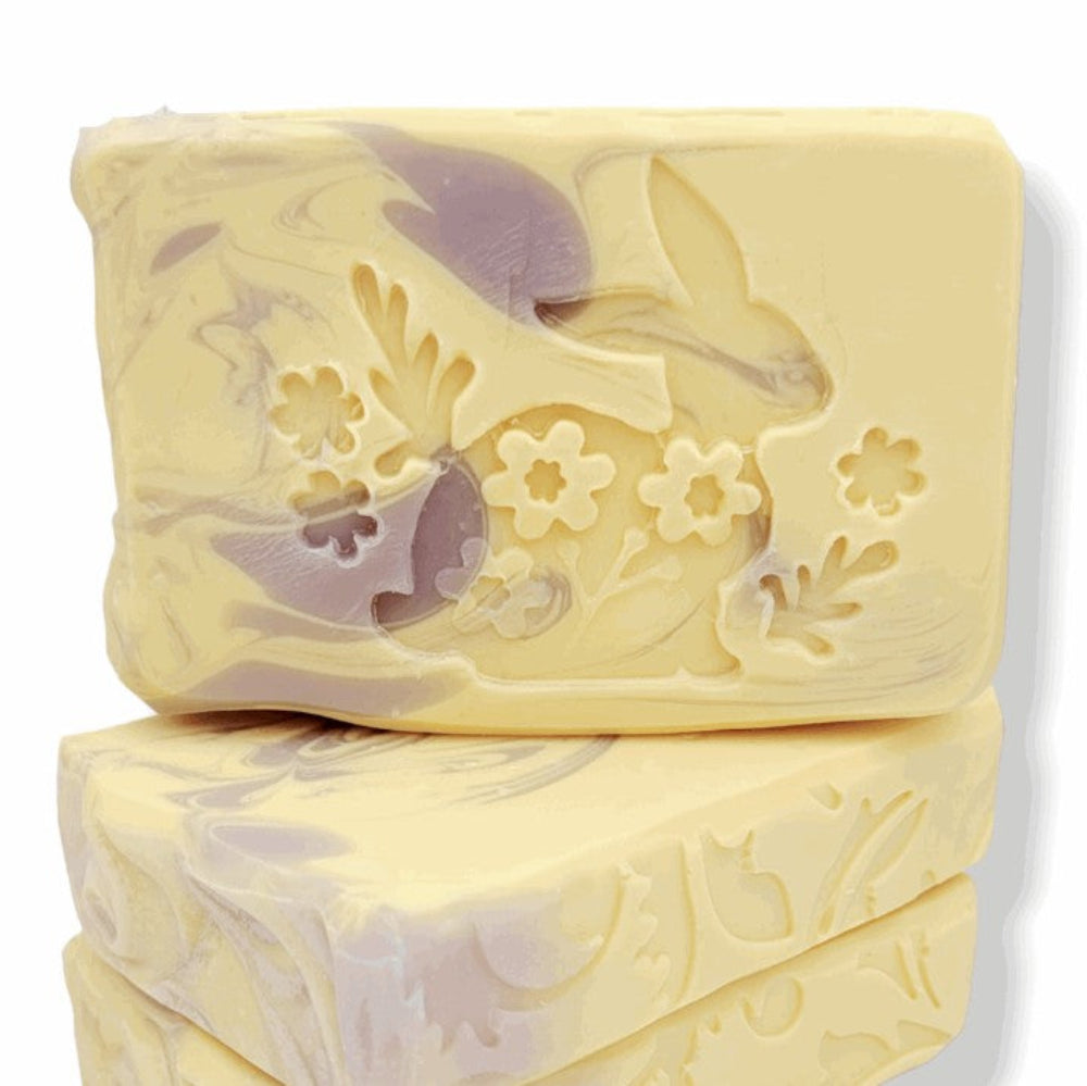 Flower Bunny Rabbit Easter soap stamp handmade soap bar Lil Swatara