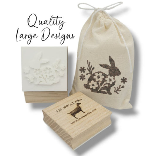 Flower Rabbit Easter soap stamp handmade soap bar Lil Swatara