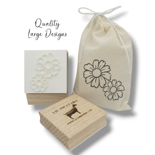 Flower swirls decorative soap stamp handmade soap bar Lil Swatara