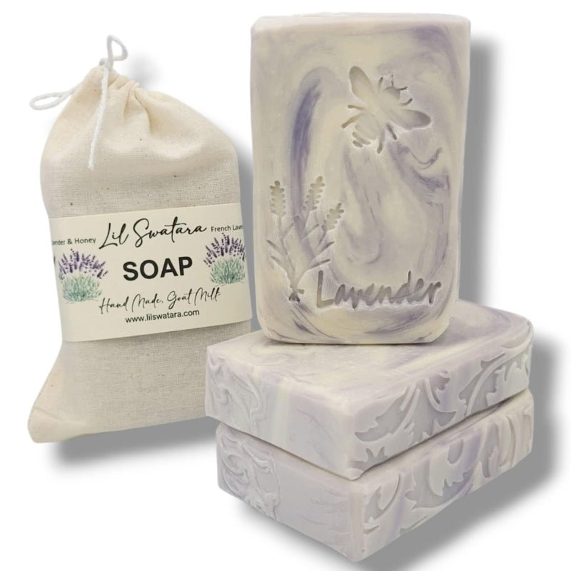 French Lavender & Honey 6oz Goat Milk Tallow Soap Bar - Lil Swatara SOAP LLC