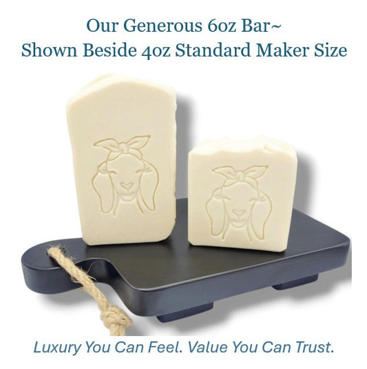 Goat Milk Soap Size Comparison, Large oz Bars Lil Swatara Soap