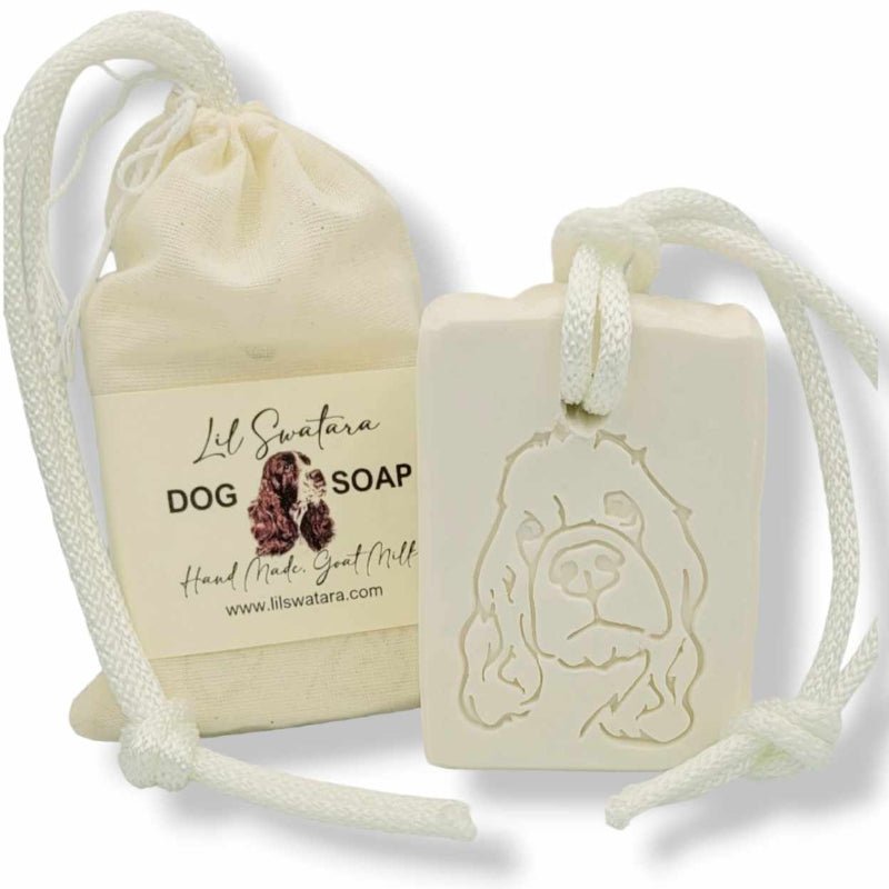 Goat Milk Tallow Dog Soap on a Rope - 2 Scents Available - Lil Swatara SOAP LLC