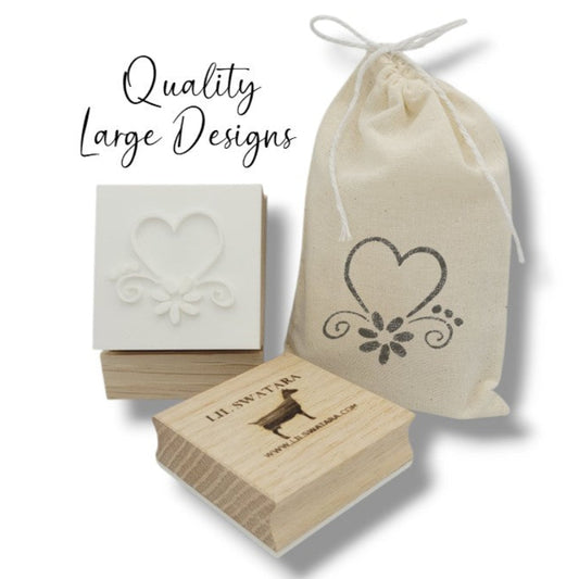 Heart flowers valentine soap stamp handmade soap bar Lil Swatara