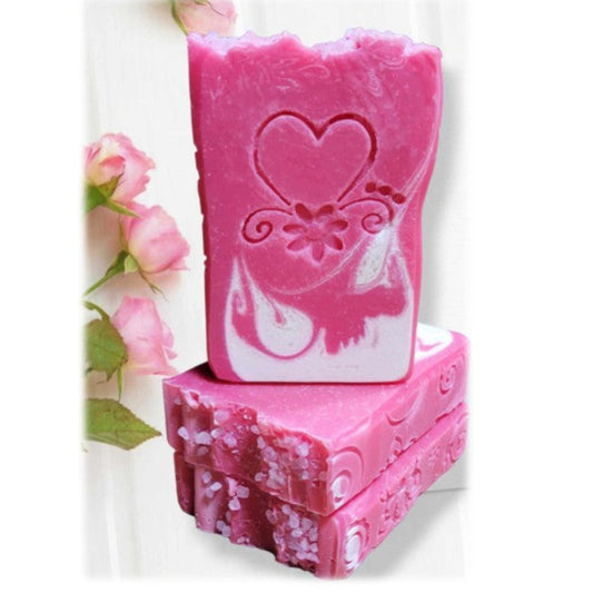 Heart flowers valentine soap stamp handmade soap bar Lil Swatara