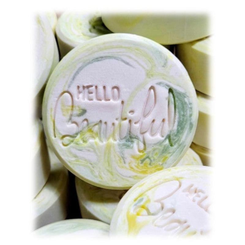 Hello Beautiful Hey Handsome soap stamp set handmade soap bar Lil Swatara
