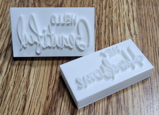 Hello Beautiful & Hey Handsome Stamp Set - Lil Swatara's Rustic Designs - Lil Swatara SOAP LLC