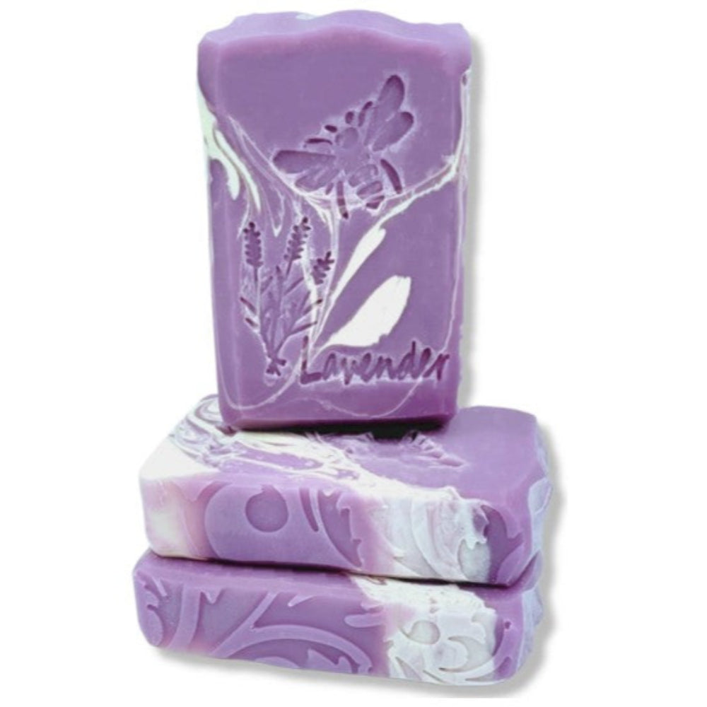 Lavender Flower Word soap stamp handmade soap bar Lil Swatara