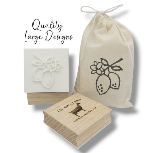 lemon fruit soap stamp kitchen lil swatara soap