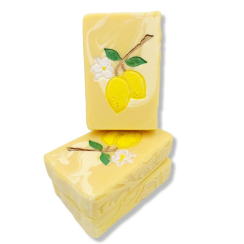 lemon fruit soap stamp kitchen lil swatara soap