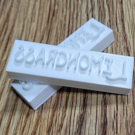 Lemongrass Herb Word soap stamp handmade soap bar Lil Swatara