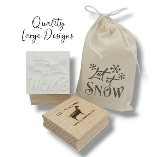 Let It Snow Christmas Holiday Winter Soap Stamp - Lil Swatara
