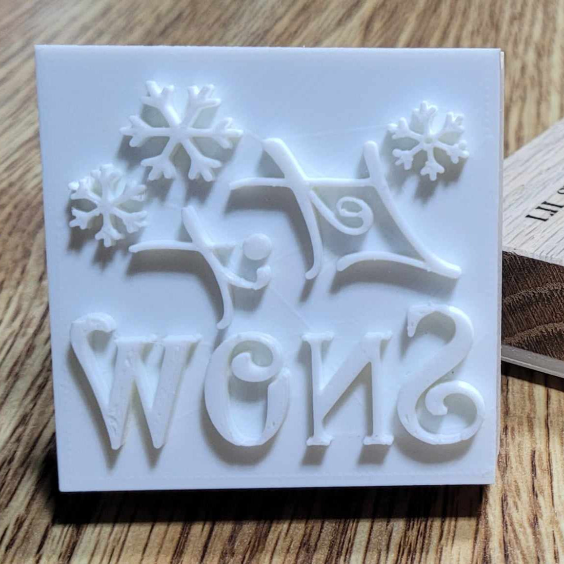 Let It Snow Christmas Holiday or Winter Soap Stamp - Lil Swatara