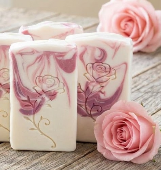 Rose Water & Musk Goat Milk Soap XL 6oz Bar Creamy & Nourishing