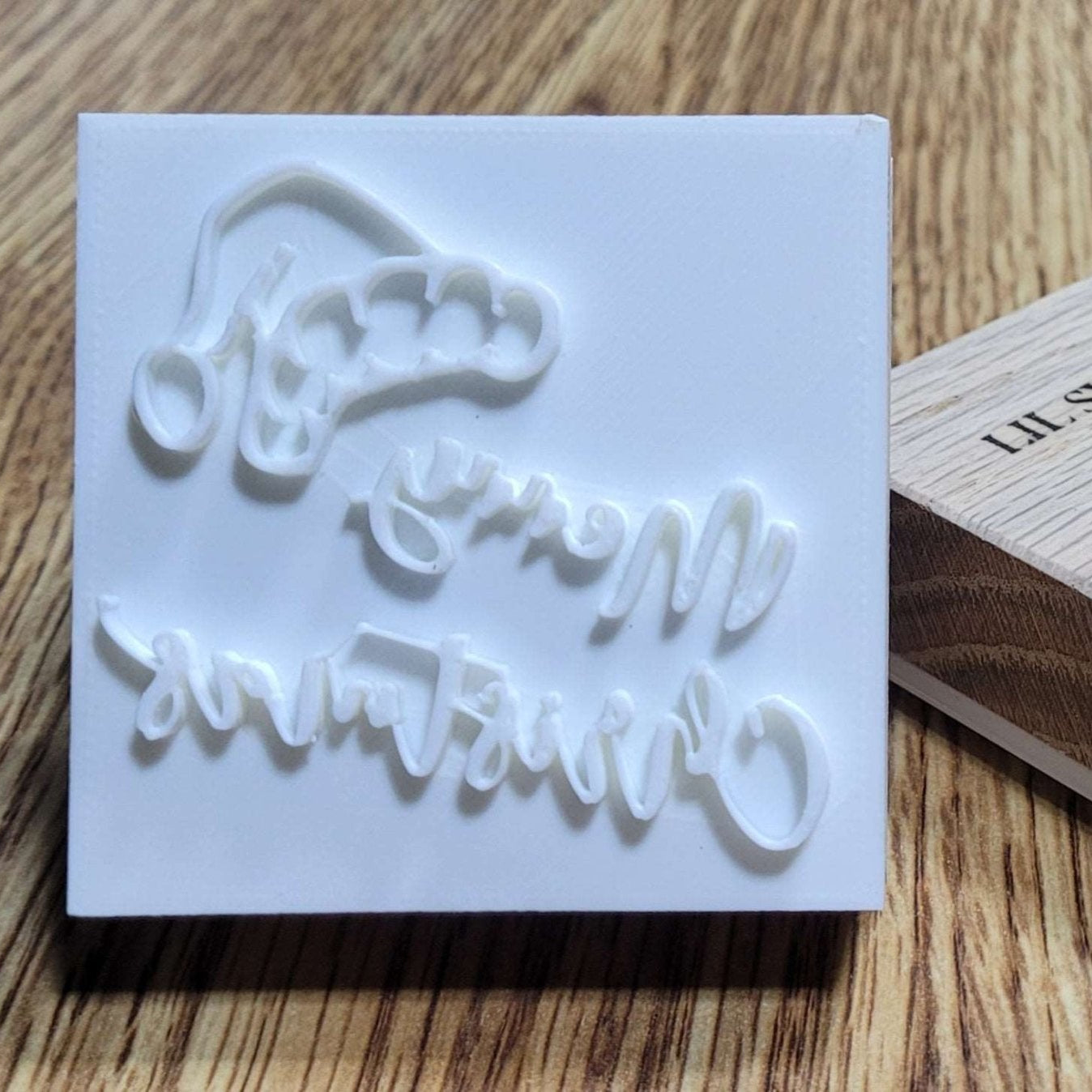Merry christmas santa hat soap stamp handmade soap bar Lil Swatara christmas design