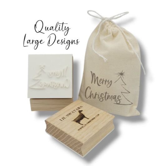 Merry Christmas with Tree Soap Stamp Holiday- Lil Swatara