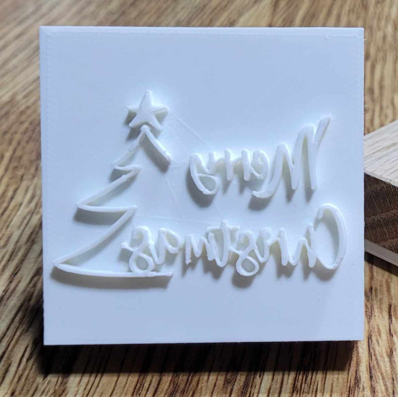 Merry Christmas with Tree Soap Stamp Holidays - Lil Swatara