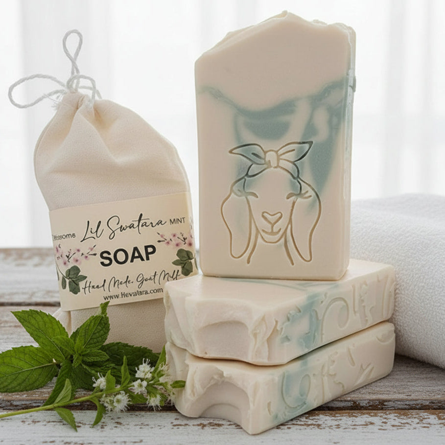 Mint Goat Milk Soap 6oz Bar Creamy Garden Blossoms – Lil Swatara Soap