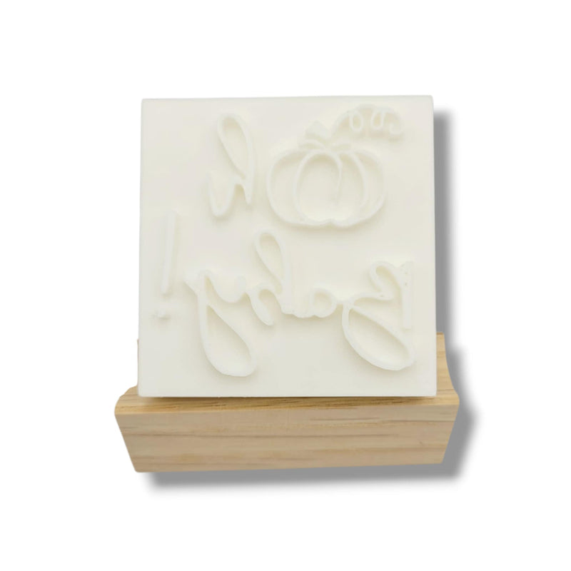 Oh Baby pumpkin baby shower soap stamp handmade soap bar Lil Swatara