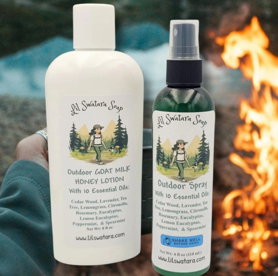 Outdoor GOAT MILK HONEY LOTION and Outdoor SPRAY by Lil Swatara