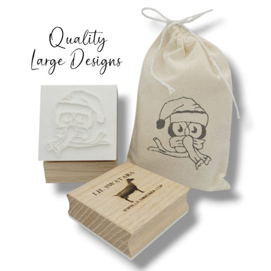 Owl Scarf Christmas Winter Animal soap stamp handmade Lil Swatara
