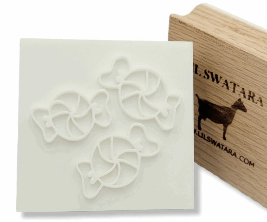 Peppermint candies soap stamp handmade soap bar Lil Swatara christmas design