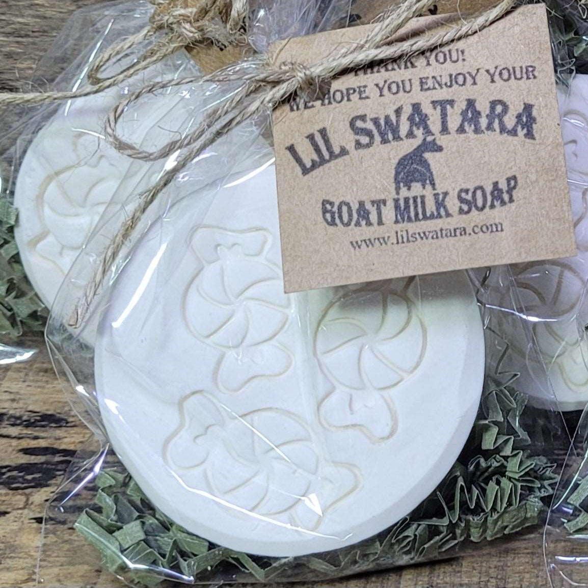 Peppermint candies soap stamp handmade soap bar Lil Swatara Christmas design