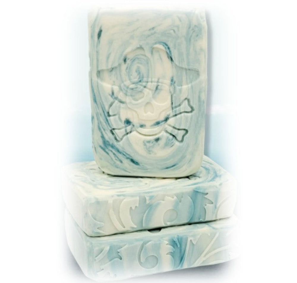 Pirate skull bones soap stamp handmade soap bar Lil Swatara