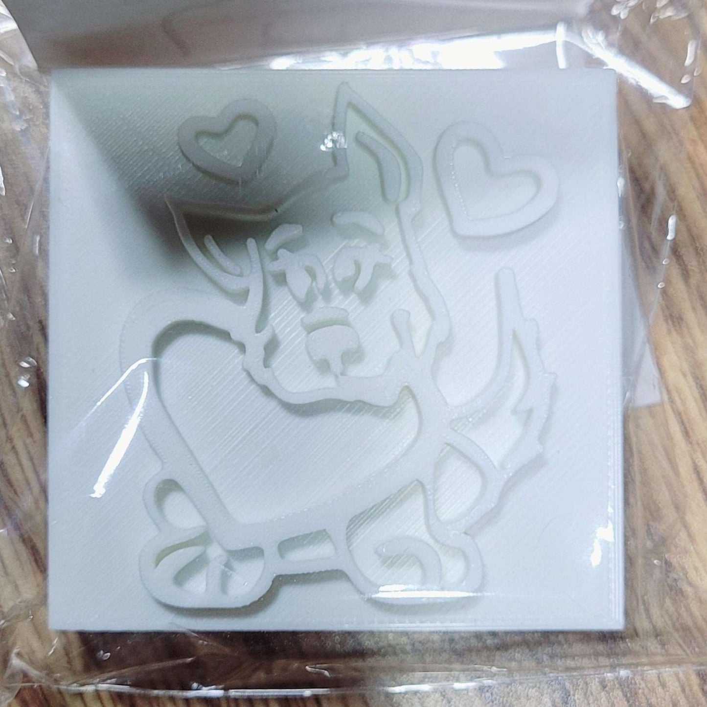 Puppy Hearts Valentines Love soap stamp handmade soap bar Lil Swatara