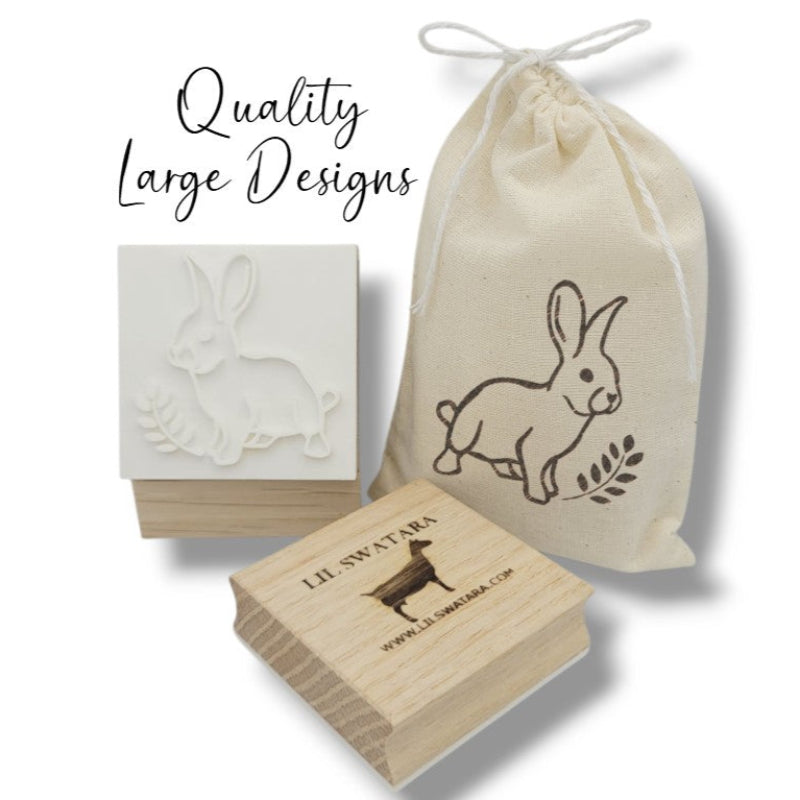 Rabbit Fern Easter Spring Animal soap stamp handmade soap bar Lil Swatara