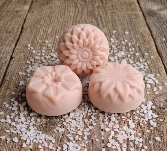 Salt goat milk soap bar made with tallow, creamy and non abrasive, handcrafted on our Pennsylvania homestead.