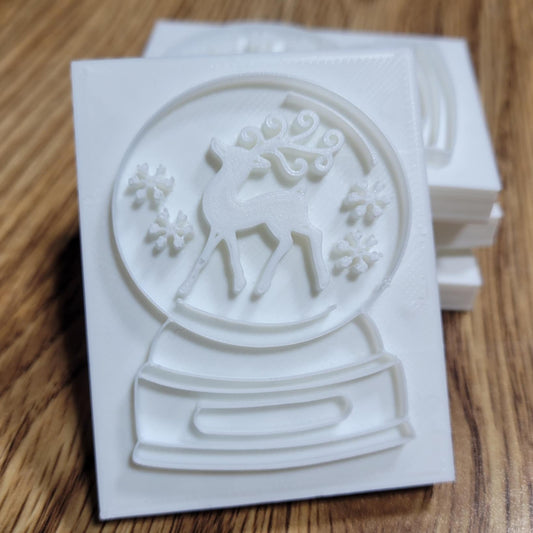 Winter Christmas Holiday soap stamp snow globe Lil Swatara