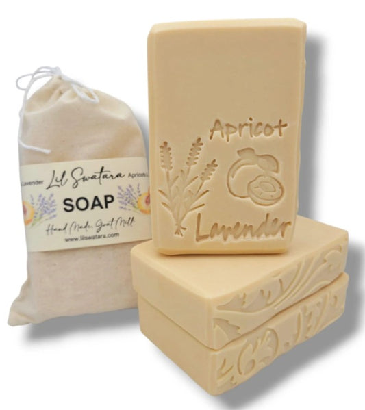 Handmade Spring Apricot & Lavender 6oz Goat Milk Tallow Soap Bar - Lil Swatara SOAP LLC