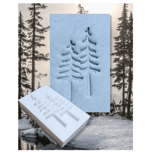 SOAP STAMP – Spruce Trees Evergreen Nature Design creates crisp evergreen impressions for nature‑inspired handmade soaps.