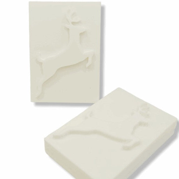 Stag Deer Jumping Christmas soap stamp handmade soap bar Lil Swatara