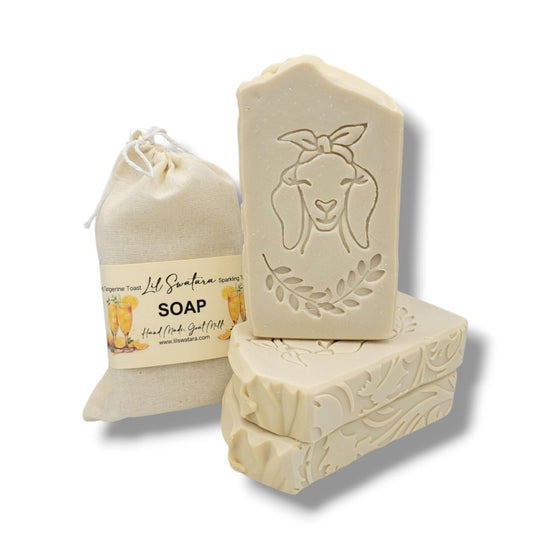 Tangerine Citrus Goat Milk Soap Bar 6oz Champagne Indulgence - Lil Swatara Soap
