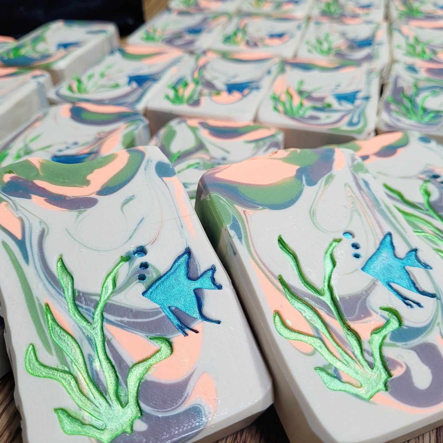 Tropical Fis kelp Ocean Beach soap stamp Lil Swatara