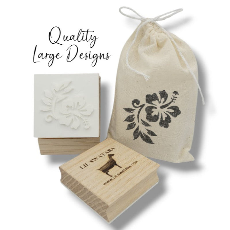 tropical Hibiscus beach flower soap stamp lil swatara