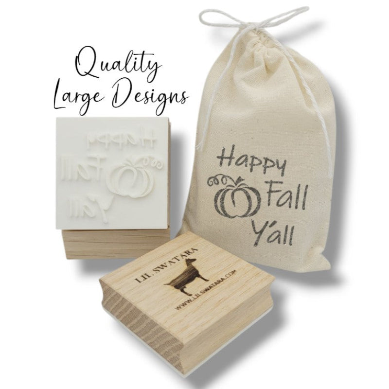 Two pumpkins Fall Autumn soap stamp Lil Swatara